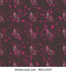 Colorful hand drawn seamless vegetable pattern