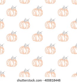 Colorful hand drawn seamless vegetable pattern