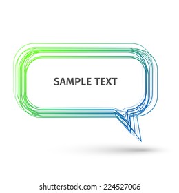 Colorful Hand Drawn Speech Bubbles Isolated on White Background