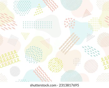 Colorful hand drawn style abstract pattern background