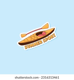 Colorful hand drawn summer sticker