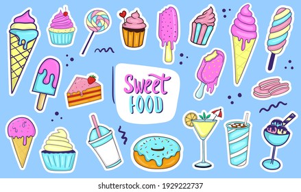 Colorful Hand Drawn Sweet Food Collection