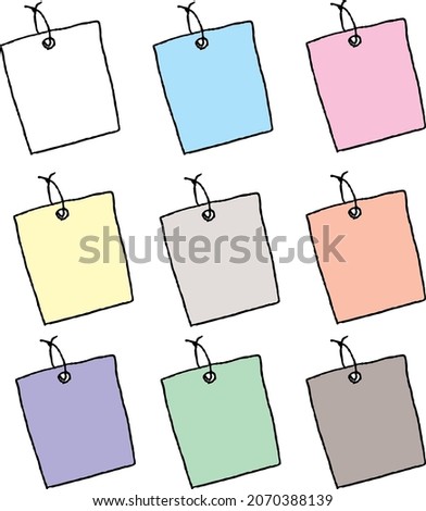 Colorful hand drawn tag frameset