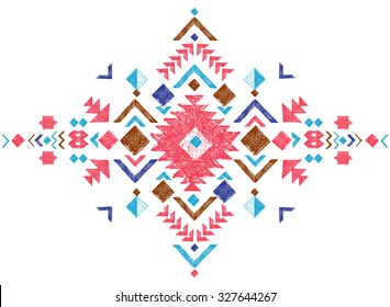 colorful hand drawn tribal design element