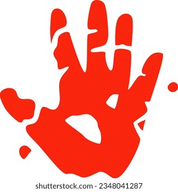Colorful hand prints painted vector illustration