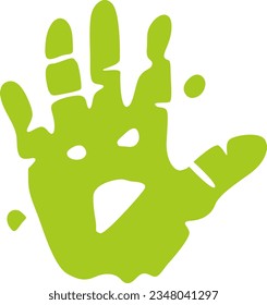 Farbige Handdrucke, gemalte Vektorgrafik