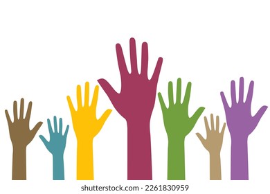 Colorful Hand Up Vector Illustration, suitable for campaign
