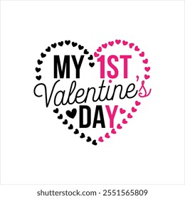 Colorful Hand Write Happy Valentine's Day Template Design