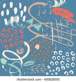 Colorful handdrawn abstract background. Vector illustration.