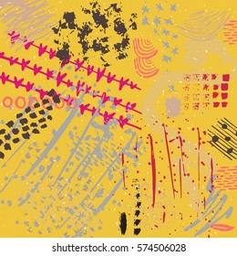 Colorful handdrawn abstract background. Vector illustration.