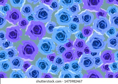 Colorful hand-drawn floral seamless pattern