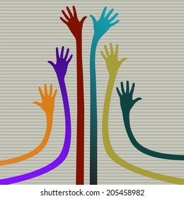 Colorful hands