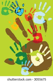 colorful hands