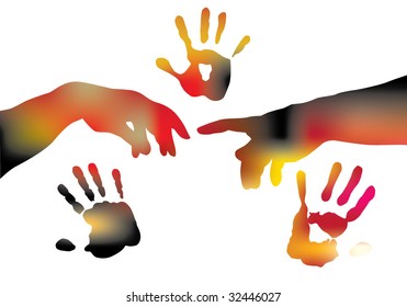 Colorful hands