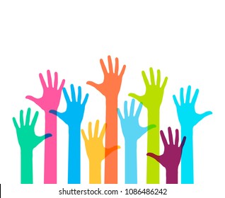 Silhouette People Hands Up Stock Vectors, Images & Vector Art ...