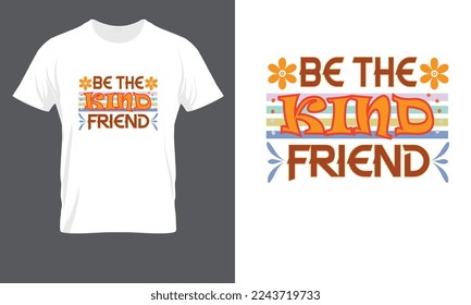 colorful handwritten yellow vector lettering with flower ribbon on white background. Calligraphic inscription. Hand drawn lettering print. friend Apparel, t-shirt, bag, sticker, poster, card design