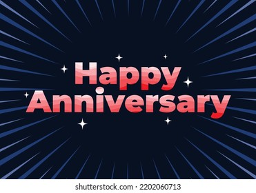 Colorful Happy Anniversary Wedding Text Effect Design