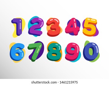 Colorful Happy Baloon Kids Numbers