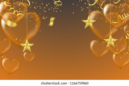 Colorful Happy Birthday. Announcement, design for greeting cards and poster with balloon, confetti and gift box, design template for birthday celebration.