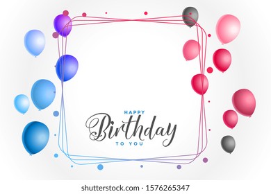 colorful happy birthday background with text space