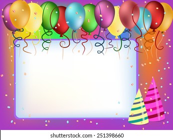 Birthday Background Colorful Balloons Illustration Stock Illustration ...