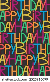 A colorful Happy Birthday card. A bright colorful birthday card. Birthday greeting card. Happy Birthday 