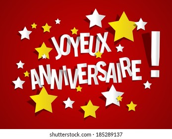 Colorful Happy Birthday Greeting Card vector illustration