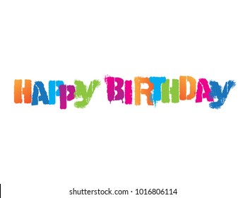colorful happy birthday message 