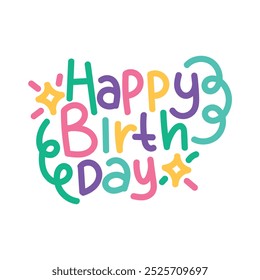 Colorful Happy Birthday Typography - 10