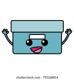 colorful happy box archive kawaii cartoon