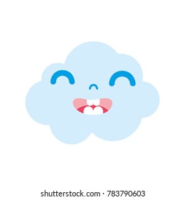 colorful happy and cute cloud kawaii weather