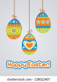 Colorful happy easter card