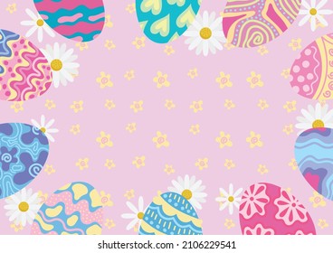 colorful happy easter day card and banner design 