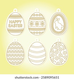 Colorful Happy Easter Day Eggs
