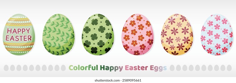 Colorful Happy Easter Day Eggs - Powered by Shutterstock - Get 15% off with code: PIKWIZARD15