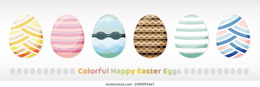 Colorful Happy Easter Day Eggs