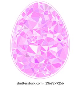 Colorful Happy Easter Egg for greeting card polygonal style