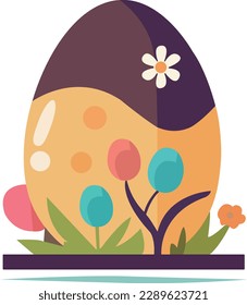 colorido diseño de huevos de Pascua feliz
