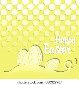 Colorful Happy Easter greeting card. For romantic and easter design, announcements, greeting cards, posters, advertisement.