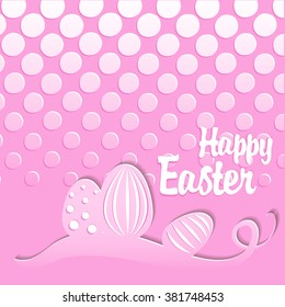 Colorful Happy Easter greeting card. For romantic and easter design, announcements, greeting cards, posters, advertisement.