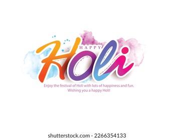  Colorful Happy Holi background poster card design with Gulal For Holi celebration
