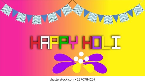 Colorful Happy Holi template for Hindus which is celebrated at spring time in Indian origin. 
