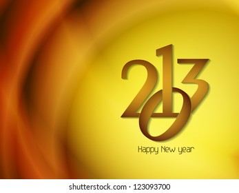 colorful happy new year 2013 greeting card design. vector illustration
