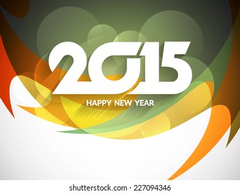 Colorful happy new year 2015 background design. vector illustration