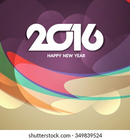 Colorful happy new year 2016 background