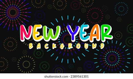 Colorful Happy New Year Background