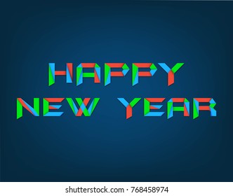Colorful Happy New Year Background, Vector, Illustration, Eps File