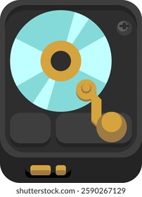 colorful hardisc isometric vector icon 
