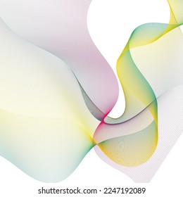 Colorful and Harmonious Wavy Futuristic Pattern