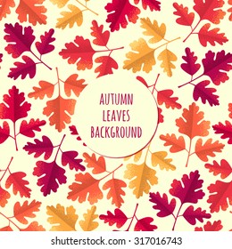 Colorful hawthorn leaves seamless pattern. Retro autumn background